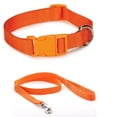 thumbnail image 1 of Matching Nylon Dog Collar and Lead Solid Colors 2 Piece Sets Adjustable Durable (xSmall Orange), 1 of 4