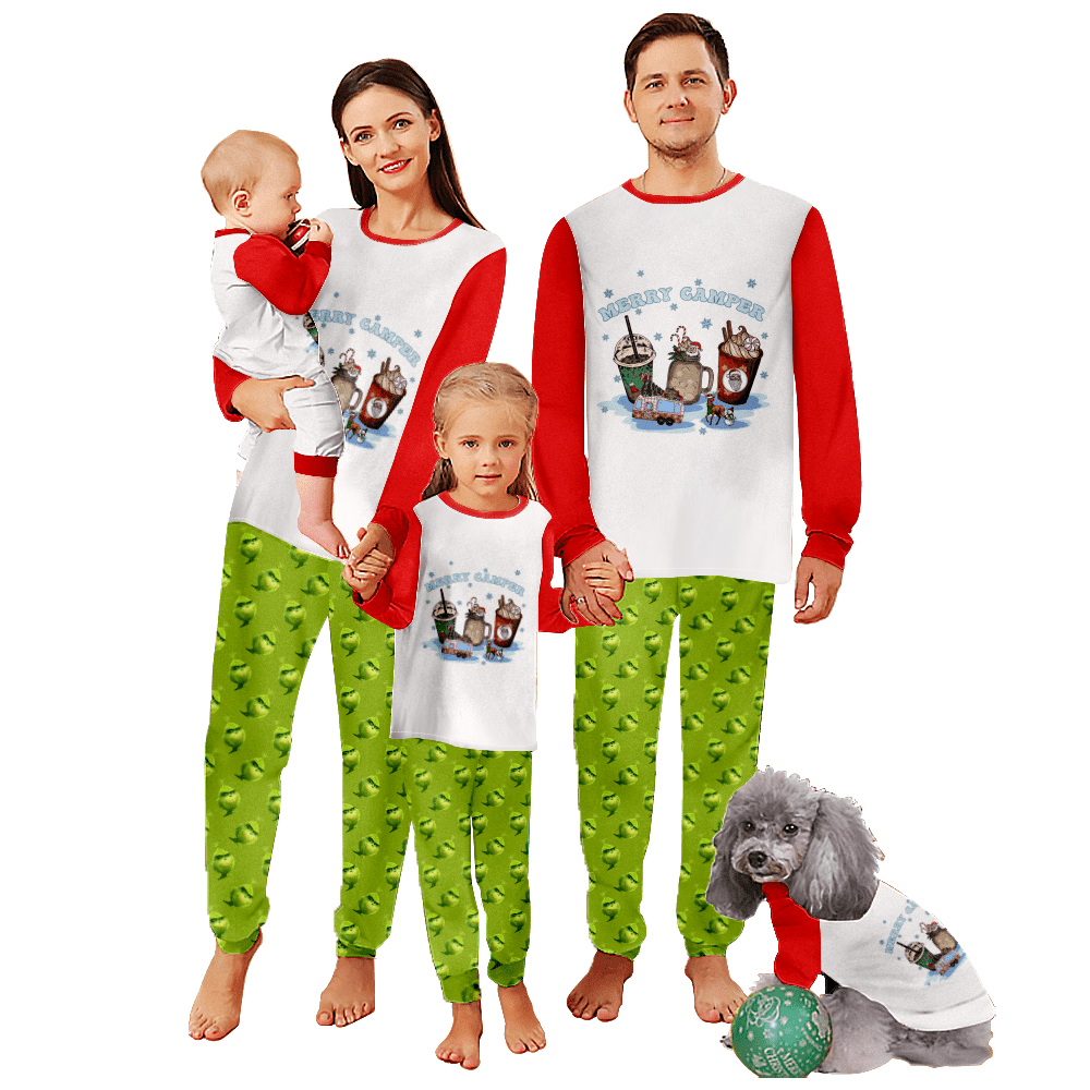 Matching Pajamas Set Christmas Grinch Prevalent Breathable Attractive