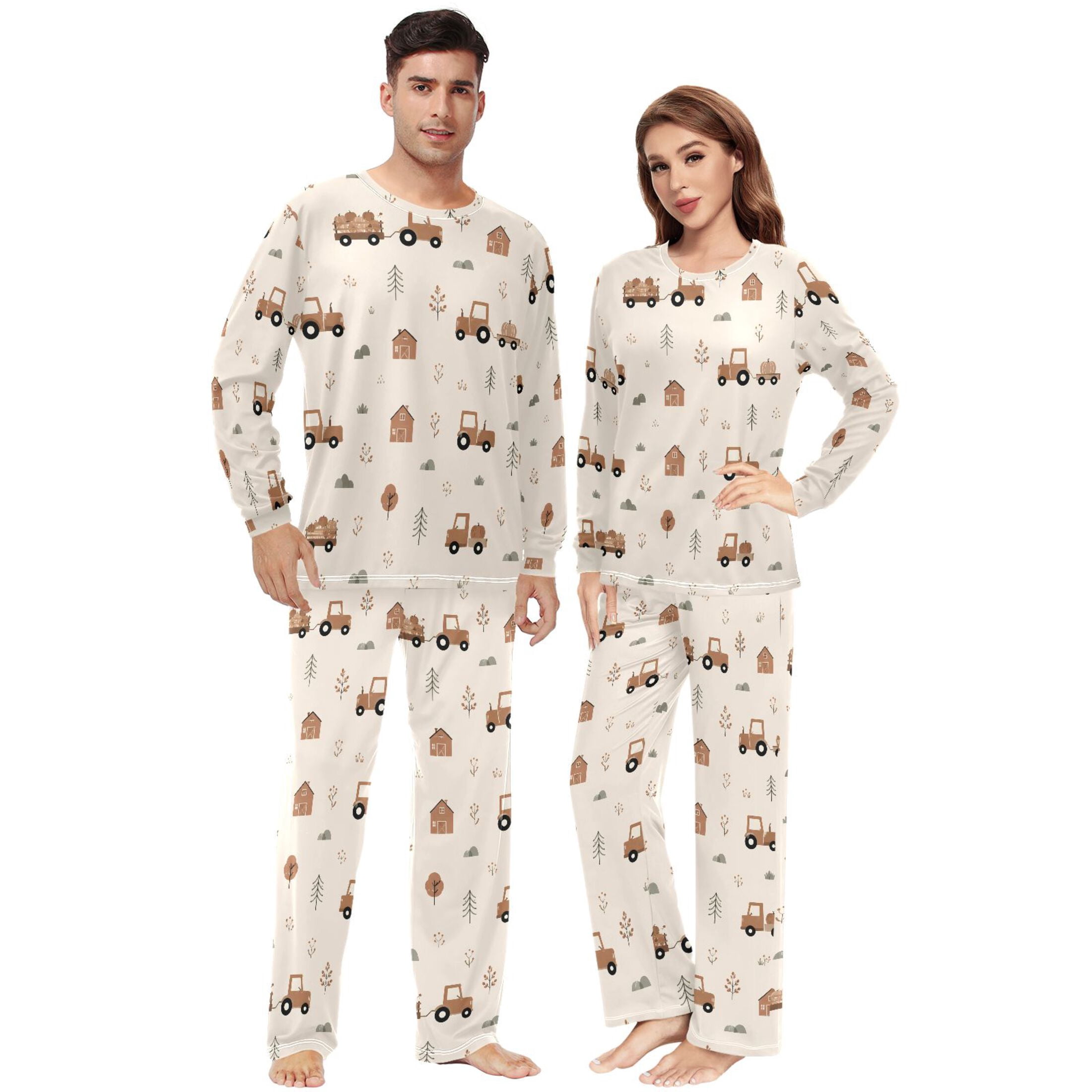 Matching Pajamas for Couples Autumn Tree His and Hers Pajamas Sets Soft ...