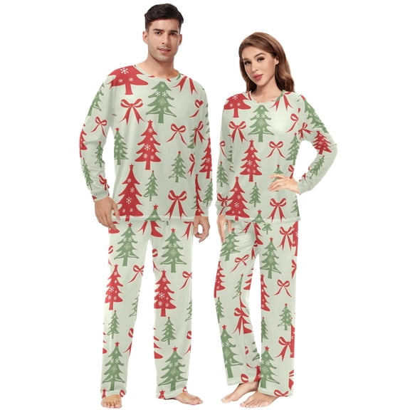 Matching Pajamas for Couples Butterfly Tree His and Hers Pajamas Sets Soft Long Sleeve Sleepwea