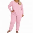 thumbnail image 1 of Matching Pajamas for Couples Fall Fashion Must Have Women Pajama Sets Crew Neck Cozy Women's Sleepwear Long Sleeve Shirts Womens Pjs Sets Pink, 1 of 7