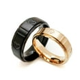 thumbnail image 1 of Matching Rings His and Her Rings Couple Rings Titanium Steel Wedding Band Heart Wedding Ring, 1 of 7