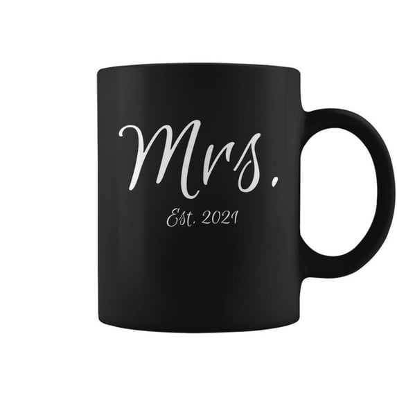 Matching Script Mr Mrs Bridal Bride Mrs Est Coffee Mug - Walmart.com