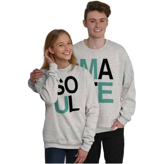 Matching Set for Couples Soul Mates Unisex Plus Fleece Graphic Sweatshirt Brisco Brands 3X