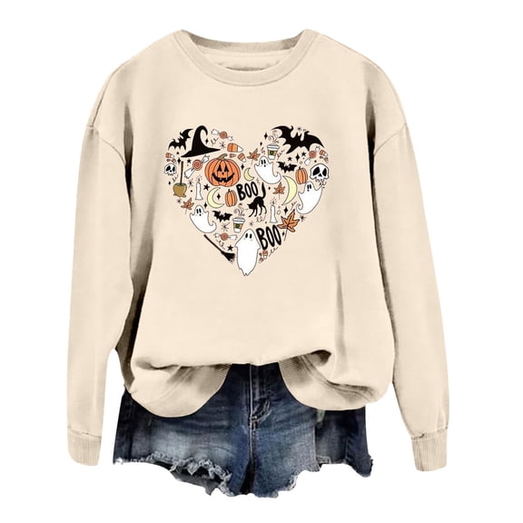 Matching Sets Women Clothing Fall Printed Pullover Sweater Long Sleeve Crewneck Casual Soft Fashion for Fall Winter Comfort