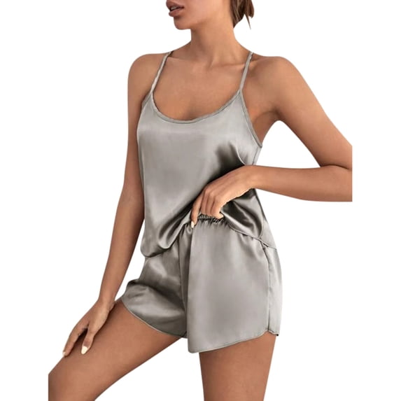Matching Sets Women Clothing Satin Pajamas Shorts Set Nightwear Lounge Sets for Women 1 PC