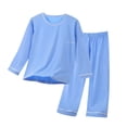thumbnail image 1 of Matching Shirts 2PC Sets for Children Boy Girl Fall Summer Modal Two Piece Straight Leg Elastic Waist Tops T Shirts Pants 2PC Sets Kid 2026, 1 of 5