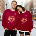 thumbnail image 1 of Matching Shirts for Couples Ladies Sweatshirts Valentines Day Couple Sweatshirts Mens Sweatshirts Crewneck Unisex Graphic Print Crewneck Pullover Sweatshirts for Teen Girls, 1 of 4