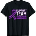 thumbnail image 1 of Matching Support Team Hodgkins Lymphoma Awareness Ribbon T-ShirtMen's and women's gift, black and white T-shirt, size: Extra large S-4XL, 1 of 4