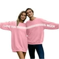 thumbnail image 1 of Matching Sweatshirts for Couples I Love You This Much Pullover Cute Message Matching Couples Outfits Oversized Long Sleeve Graphic Shirt, 1 of 8