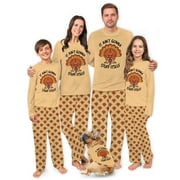FAMILY CHRISTMAS PAJAMAS BY JENNY Matching Thanksgiving Family Pajamas, Thanksgiving Family PJs, Funny Turkey Thanksging Pajamas, Size NB - Men 6XL