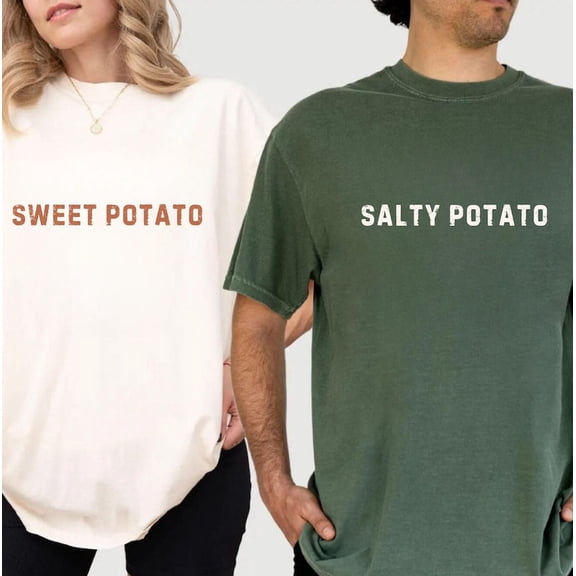 Matching Thanksgiving Shirt, Funny Couple Shirt, Sweet Potato, Salty Potato, Fall Season Husband Wife Gift