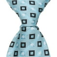 thumbnail image 1 of Matching Tie Guy 2451 B14 - 6 in. Newborn Zipper Necktie - Blue With Squares, 1 of 1