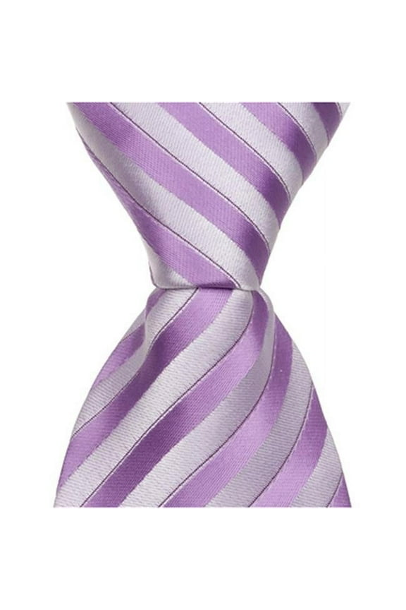 2535 L4 - 6 in. Newborn Zipper Necktie - Purple Stripes