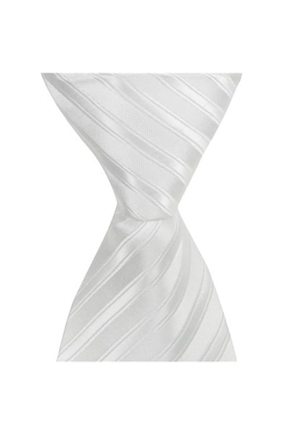 4250 W2 - 9.5 in. Zipper Necktie - White- 6 to 18 Month