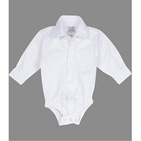 Matching Tie Guy ON1 - White Collared One Piece - 3 to 6 Month