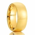 thumbnail image 1 of Matching Polished Gold-plated Tungsten Carbide Minimalist Ring, 1 of 3
