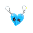 thumbnail image 1 of Matching Turtle Heart Keychain - Sea Turtle Gift for Couples, Ocean Creature Keychain, 1 of 5