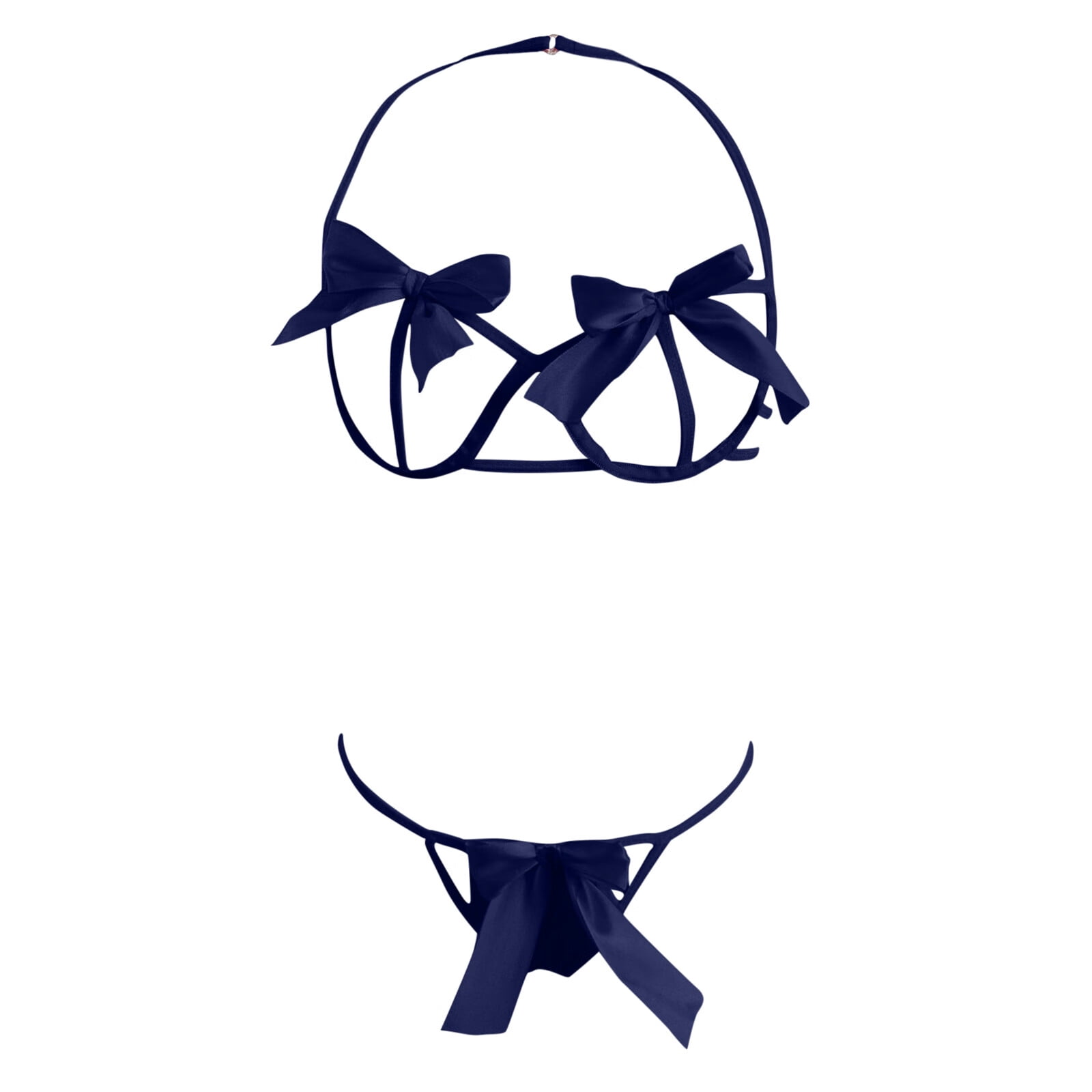 Matching Underwear Lace Bra Thong Plus Size Steel Ring Garter Matching