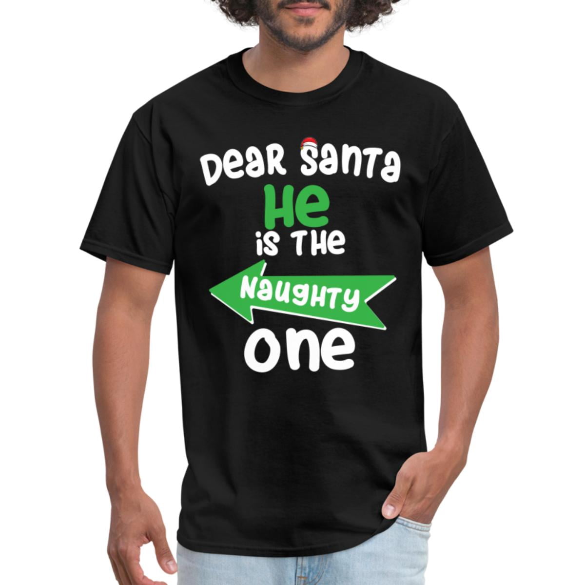 Naughty And Nice Christmas Couple T-Shirts - Funny Holiday Gift For Him & Her - View #10