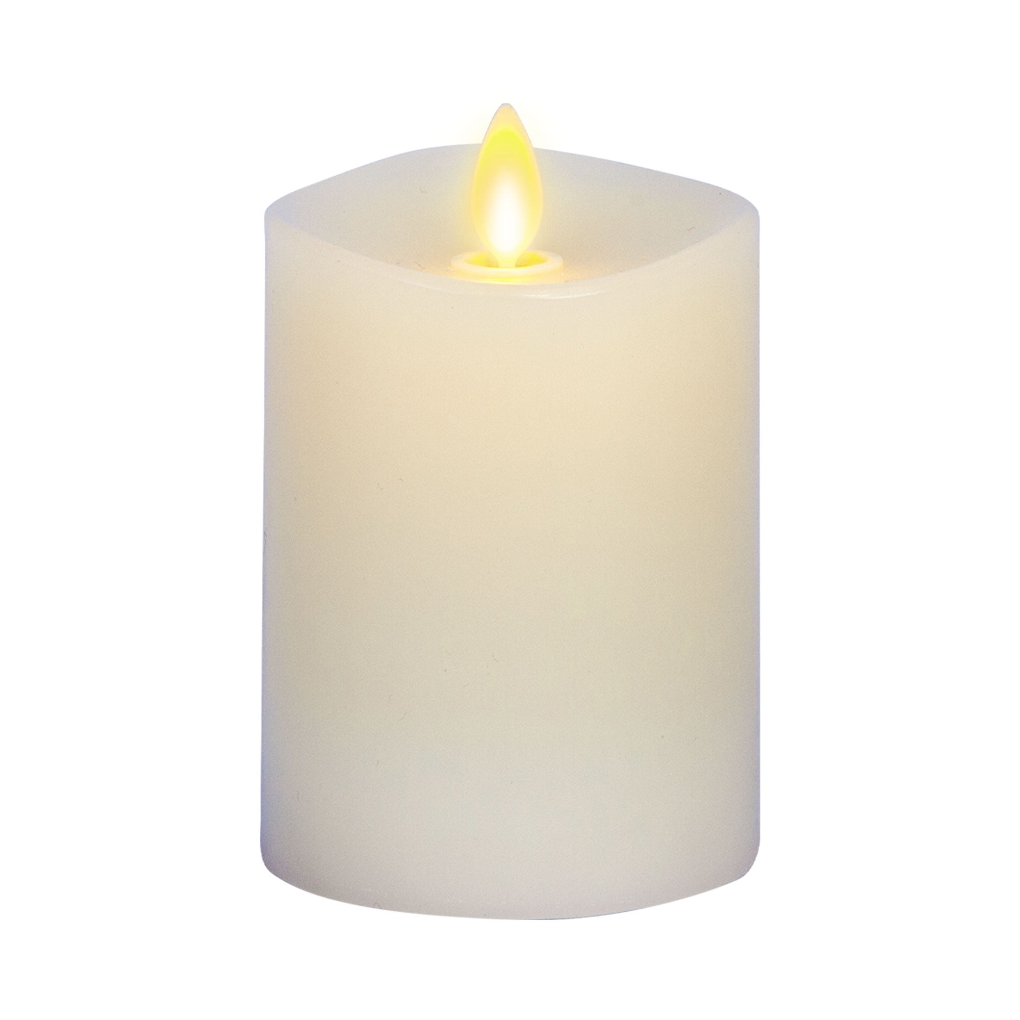 Matchless LED Flameless Pillar Candle Small (Ivory, 3 Inches x 4.5