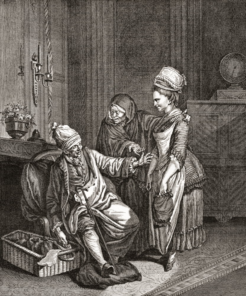 The Matchmaker with her goods From Illustrierte Sittengeschichte vom Mittelalter bis zur Gegenwart by Eduard Fuchs published 1909 Canvas Art - Ken Welsh Design Pics (24 x 30)