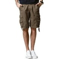 thumbnail image 1 of Matchstick Men Loose Solid Cargo Shorts with 8 Pockets, 1 of 7