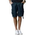 thumbnail image 1 of Matchstick Men Loose Solid Cargo Shorts with 8 Pockets, 1 of 7