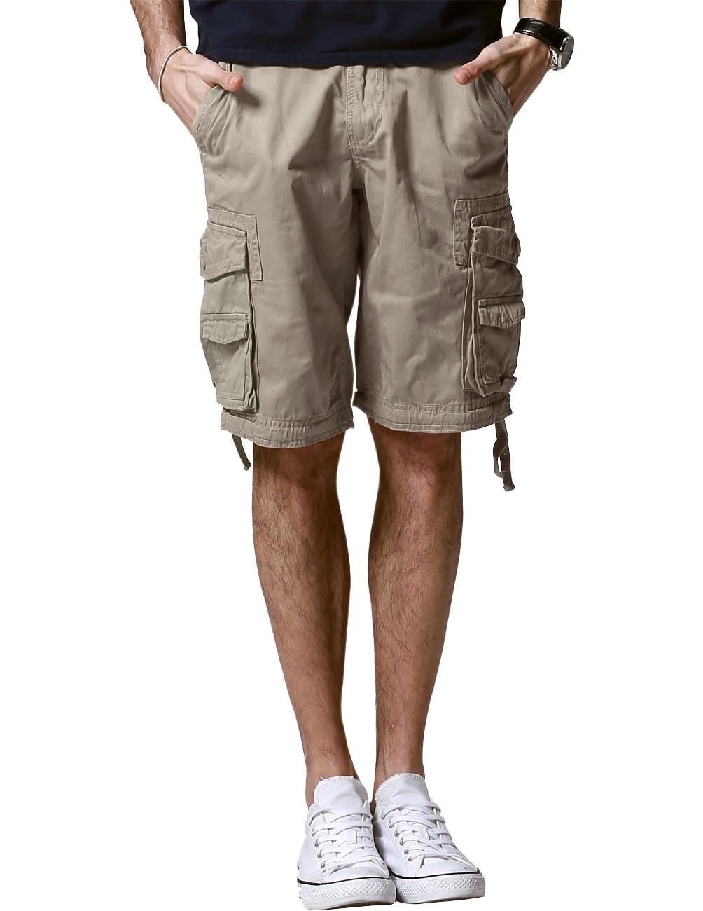 Matchstick Men s Cotton Cargo Shorts Loose Utility Outdoor Shorts with Multi Pockets Sizes S 6XL