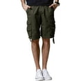 thumbnail image 1 of Matchstick Men Loose Solid Cargo Shorts with 8 Pockets, 1 of 8