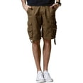 thumbnail image 1 of Matchstick Men Loose Solid Cargo Shorts with 8 Pockets, 1 of 8
