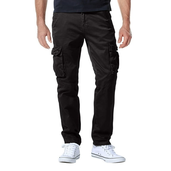 Matchstick Men Regular Fit Straight Leg Cotton Cargo Pants with 6 Pockets