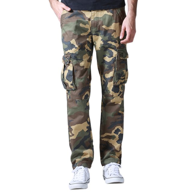 Matchstick Men Regular Fit Straight Leg Cotton Cargo Pants for Work