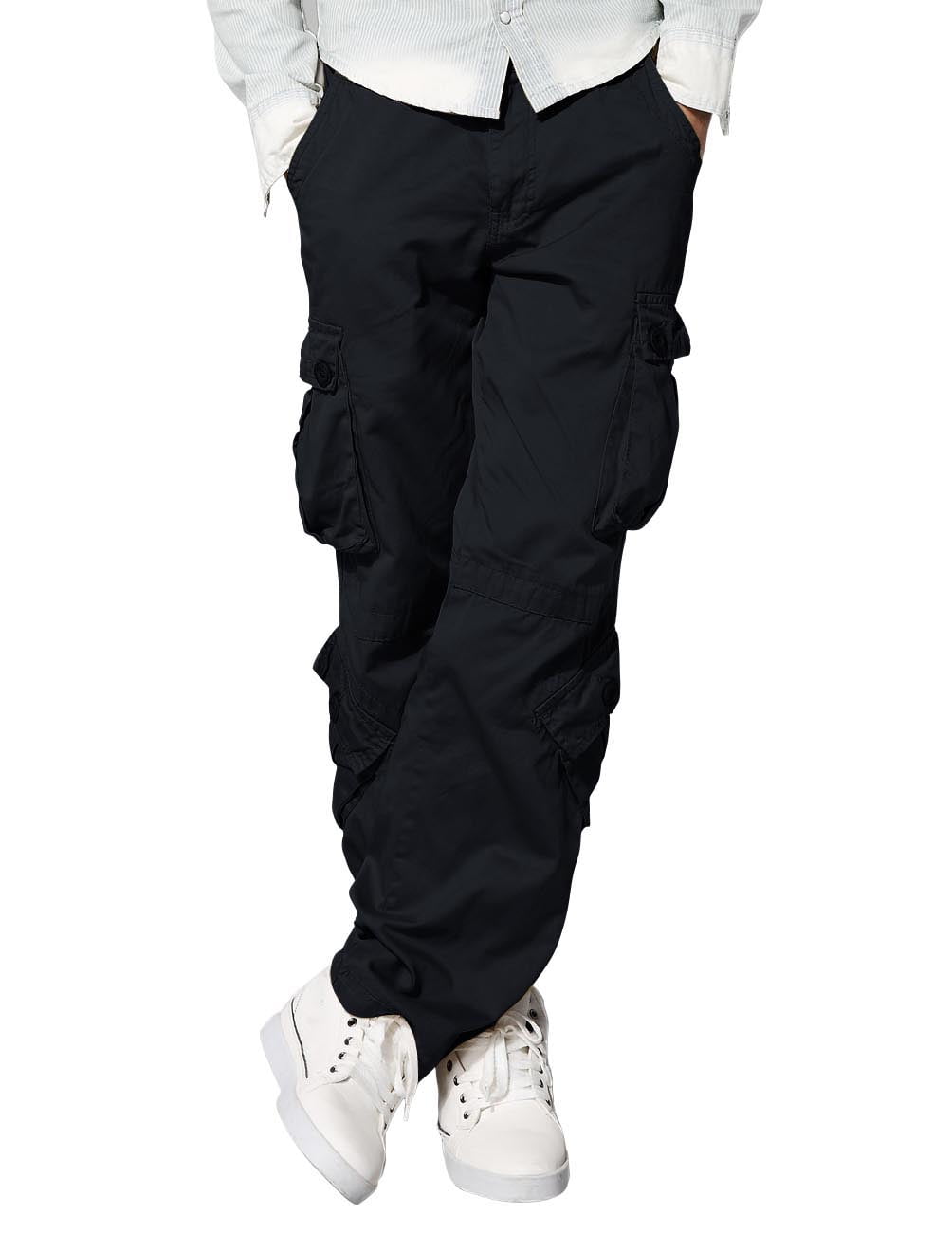 Matchstick Men's Casual Cargo Pants with Big Pockets for Work Outdoor ...