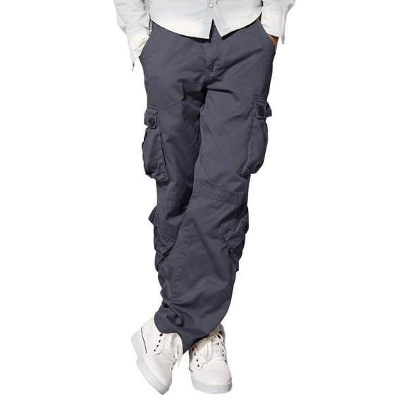 Matchstick Men's Casual Cargo Pants with Big Pockets for Work Outdoor