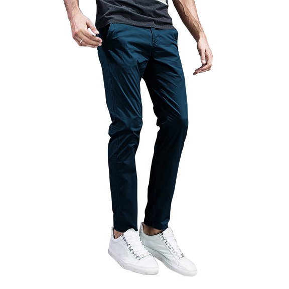 Matchstick Men's Cotton Slim Fit Stretch Casual Chino Pants for Work Jogger Training
