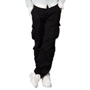 Matchstick Mens Retro Relaxed Plus Size Cargo Pants with Multi Pockets