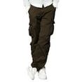 thumbnail image 1 of Matchstick Men's Retro Relaxed Plus Size Cargo Pants with Multi Pockets, 1 of 7