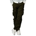 thumbnail image 1 of Matchstick Men's Retro Relaxed Plus Size Cargo Pants with Multi Pockets, 1 of 8