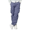 thumbnail image 1 of Matchstick Men's Retro Relaxed Plus Size Cargo Pants with Multi Pockets, 1 of 7