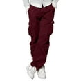 thumbnail image 1 of Matchstick Men's Retro Relaxed Plus Size Cargo Pants with Multi Pockets, 1 of 7