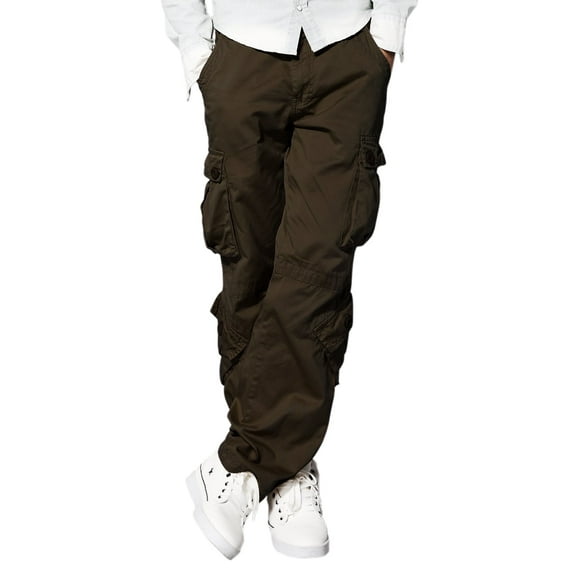 Matchstick Men's Retro Relaxed Plus Size Cargo Pants with Multi Pockets