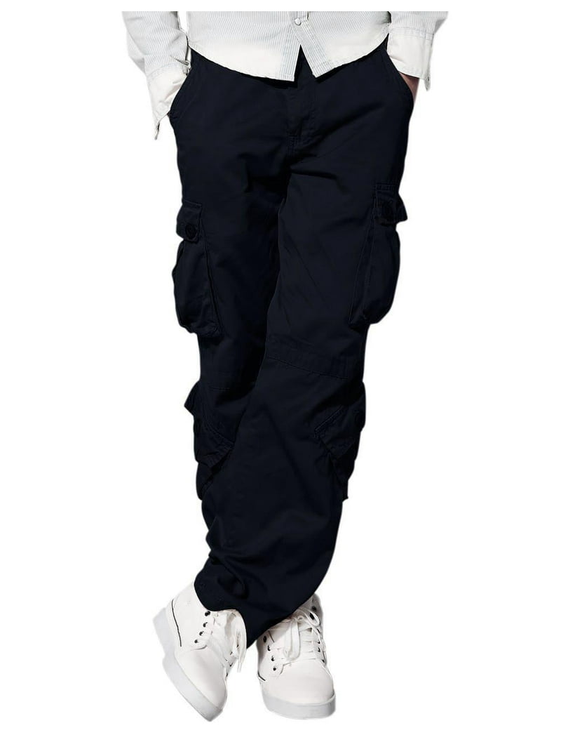 Matchstick Outdoor Straight-leg Cargo Pants: Waist Drawstring