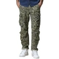 thumbnail image 1 of Matchstick Men's Retro Relaxed Plus Size Cargo Pants with Multi Pockets, 1 of 7