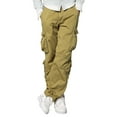 thumbnail image 1 of Matchstick Men's Retro Relaxed Plus Size Cargo Pants with Multi Pockets, 1 of 7