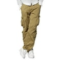 thumbnail image 1 of Matchstick Men's Retro Relaxed Plus Size Cargo Pants with Multi Pockets, 1 of 7