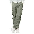 thumbnail image 1 of Matchstick Men's Retro Relaxed Plus Size Cargo Pants with Multi Pockets, 1 of 8