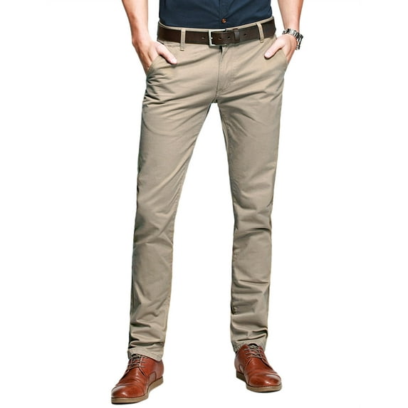 Matchstick Men’s Slim-Fit Flat Front Tapered Casual Chino Pants
