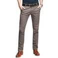 thumbnail image 1 of Matchstick Men’s Slim-Fit Flat Front Tapered Casual Chino Pants, 1 of 10
