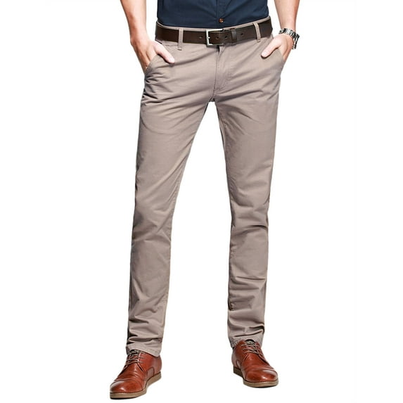 Matchstick Men’s Slim-Fit Flat Front Tapered Casual Chino Pants